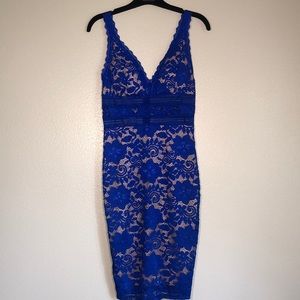 Formal Blue/Nude Dress